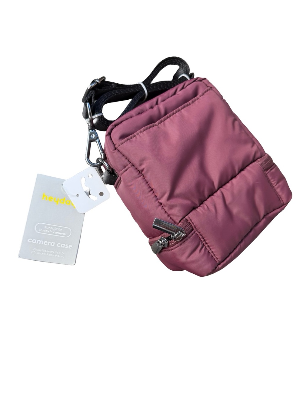 Heyday Quilted Camera Case Plum Crossbody Bag NWT